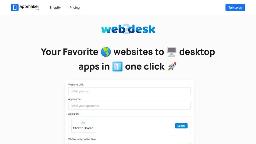 Web2Desk Landing Page
