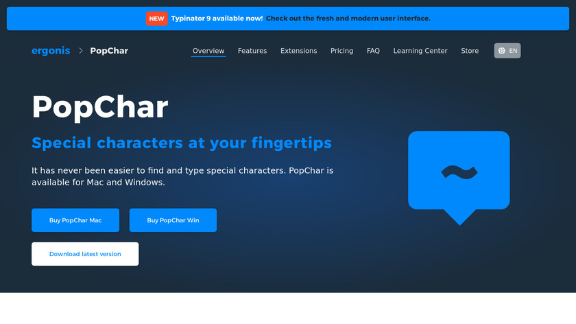 PopChar Landing Page