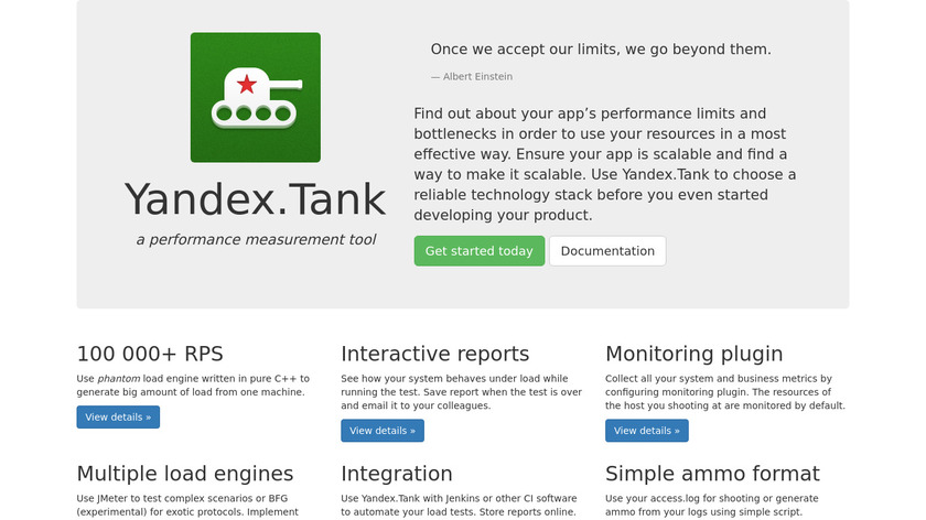 yandex.github.io Yandex.Tank Landing Page