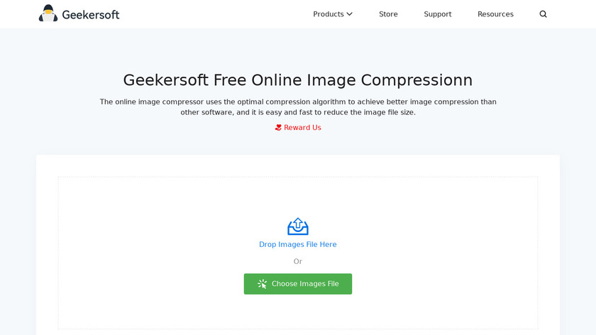 Geekersoft Free Online Image Compressor Landing Page