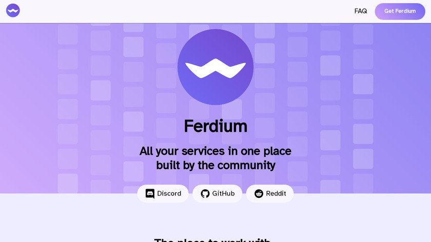 Ferdium Landing Page