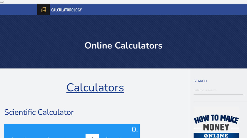 Calculatorology Landing Page