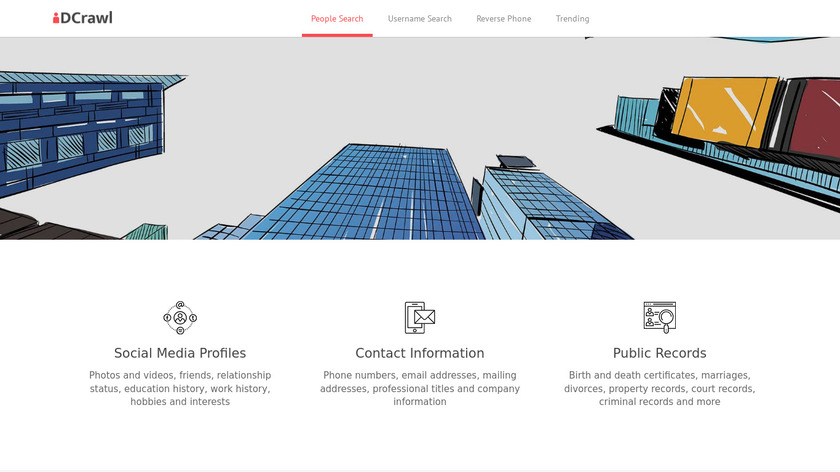 IDCrawl Landing Page