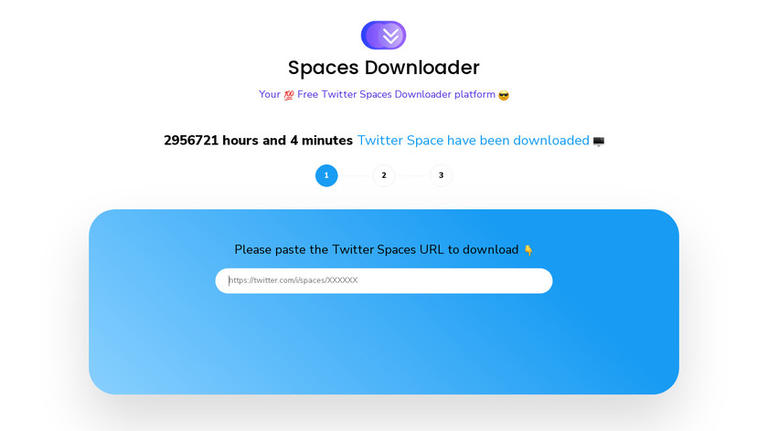 Twitter Spaces Downloader Landing Page