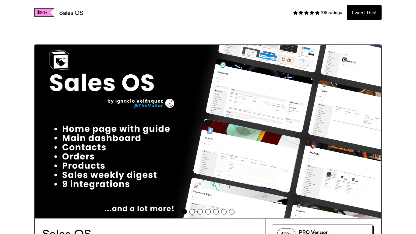 Sales OS Landing page