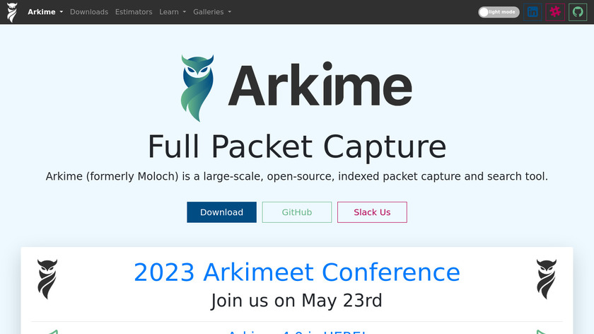 Arkime Landing Page