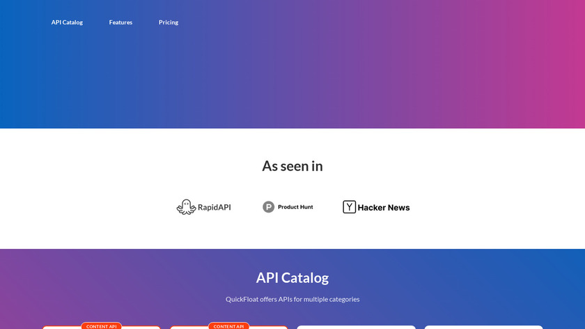 QuickFloat Landing Page