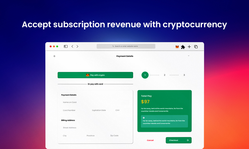 Subscription Pay Landing Page