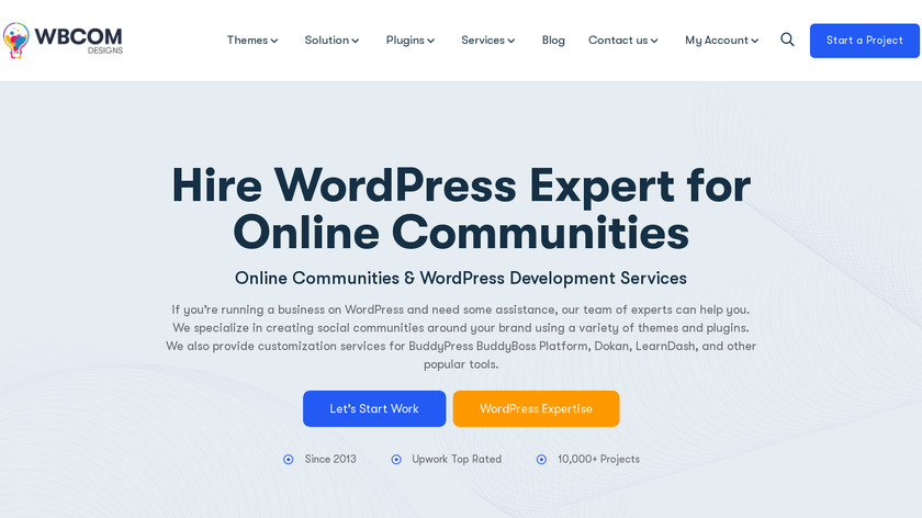Wbcom Designs Landing Page