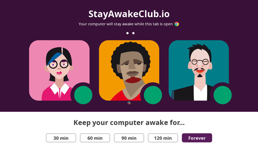 Stay Awake Club Landing Page