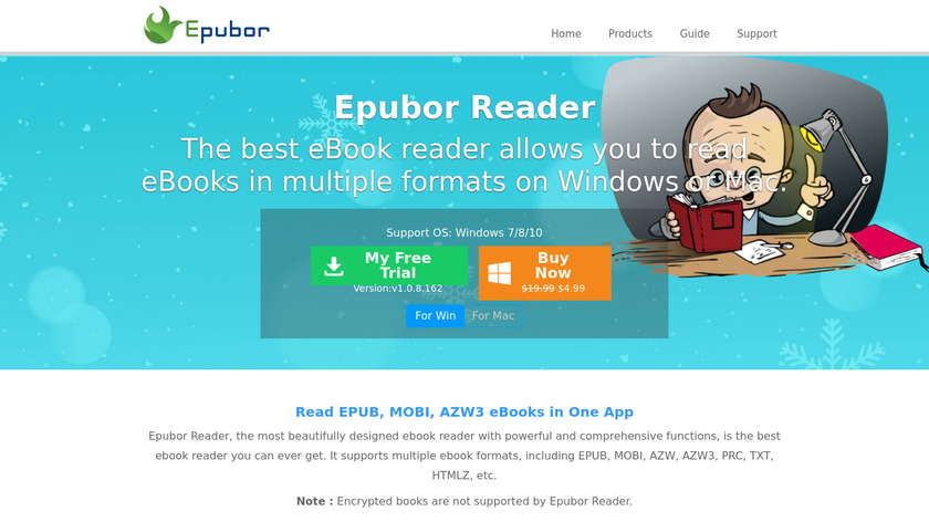 Epubor Reader Landing Page