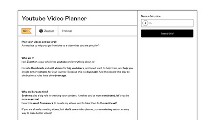 Youtube Video Planner image