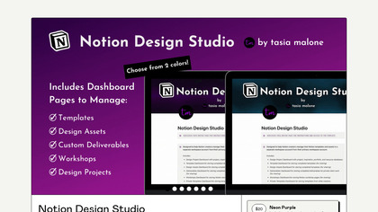 tasia.gumroad.com Notion Design Studio screenshot