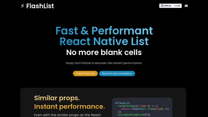 FlashList for React Native screenshot