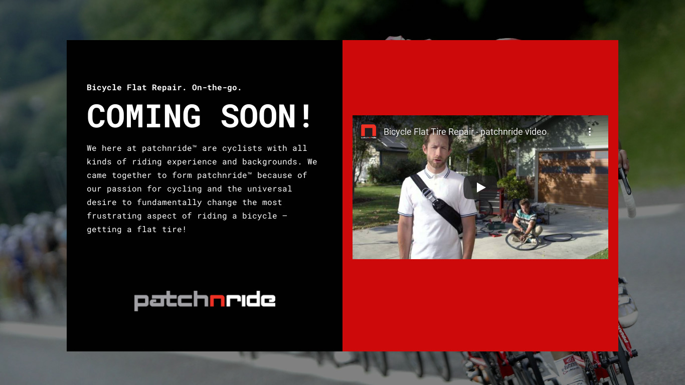 Patch n Ride Landing page