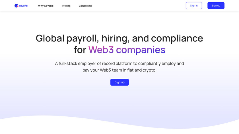 Coverio Landing Page