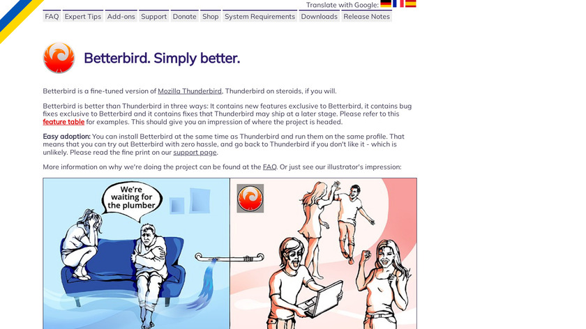 Betterbird Landing Page