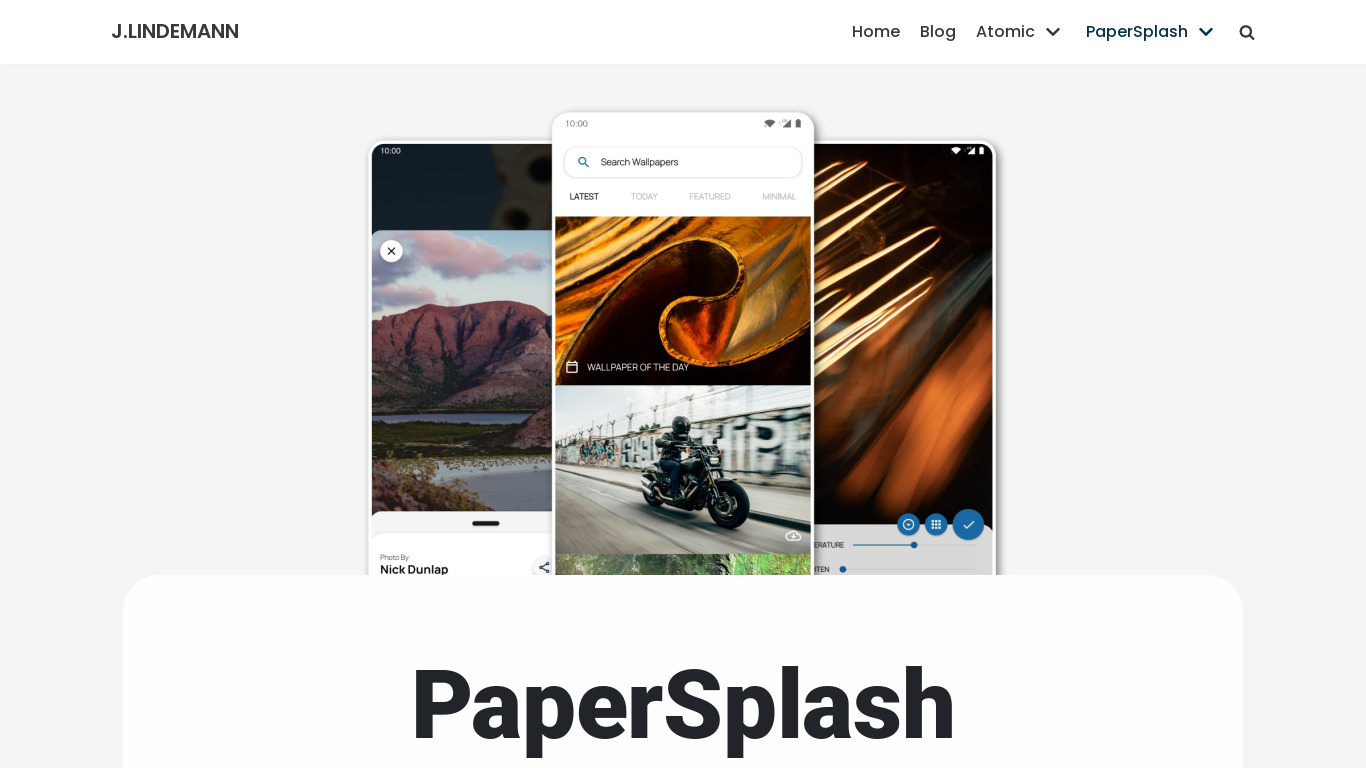 PaperSplash Landing page