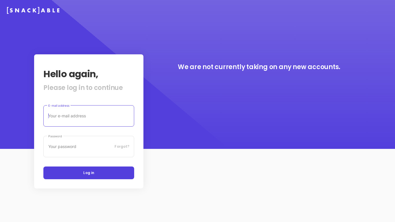 Snackable AI Landing page