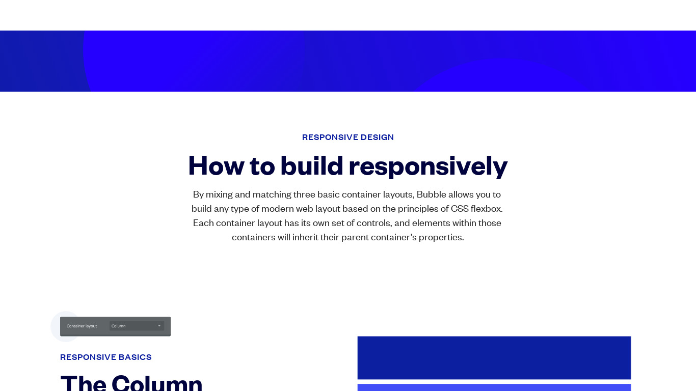 New Responsive Editor - Bubble Landing page