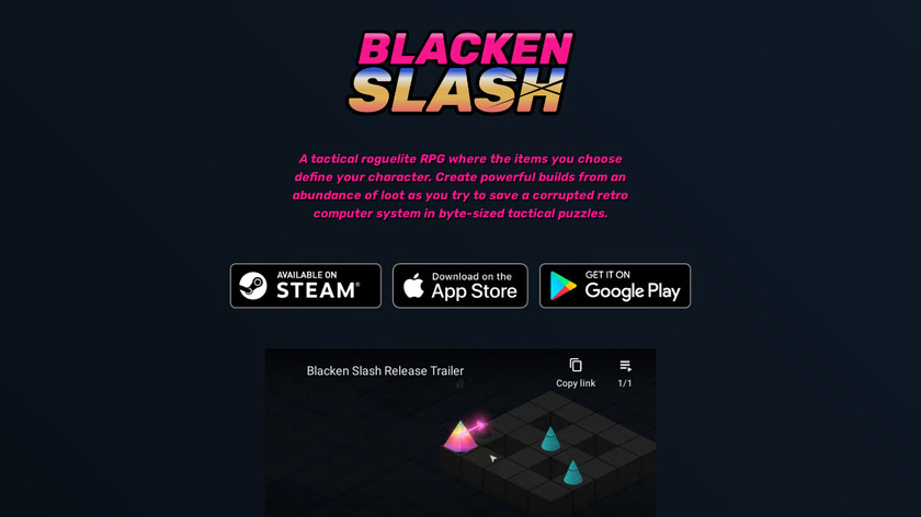 Blacken Slash Landing Page
