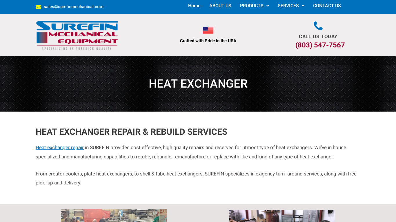 Heat Exchangers in Lancaster Landing page