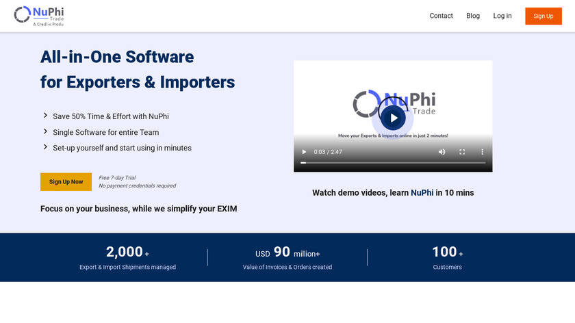 NuPhi.Trade Landing Page