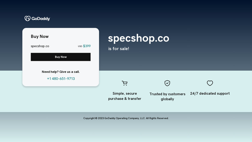 SpecShop Landing Page