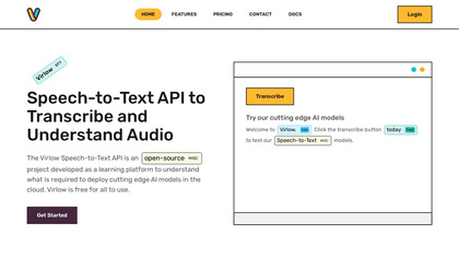 Virlow Speech-to-Text API image
