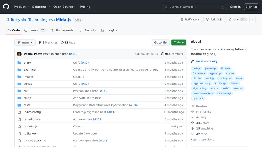Mida Landing Page