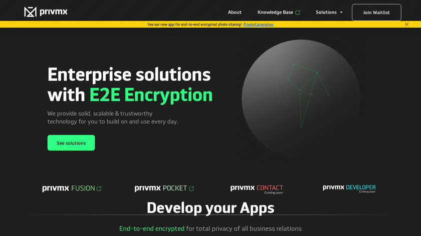 PrivMX Fusion Landing Page