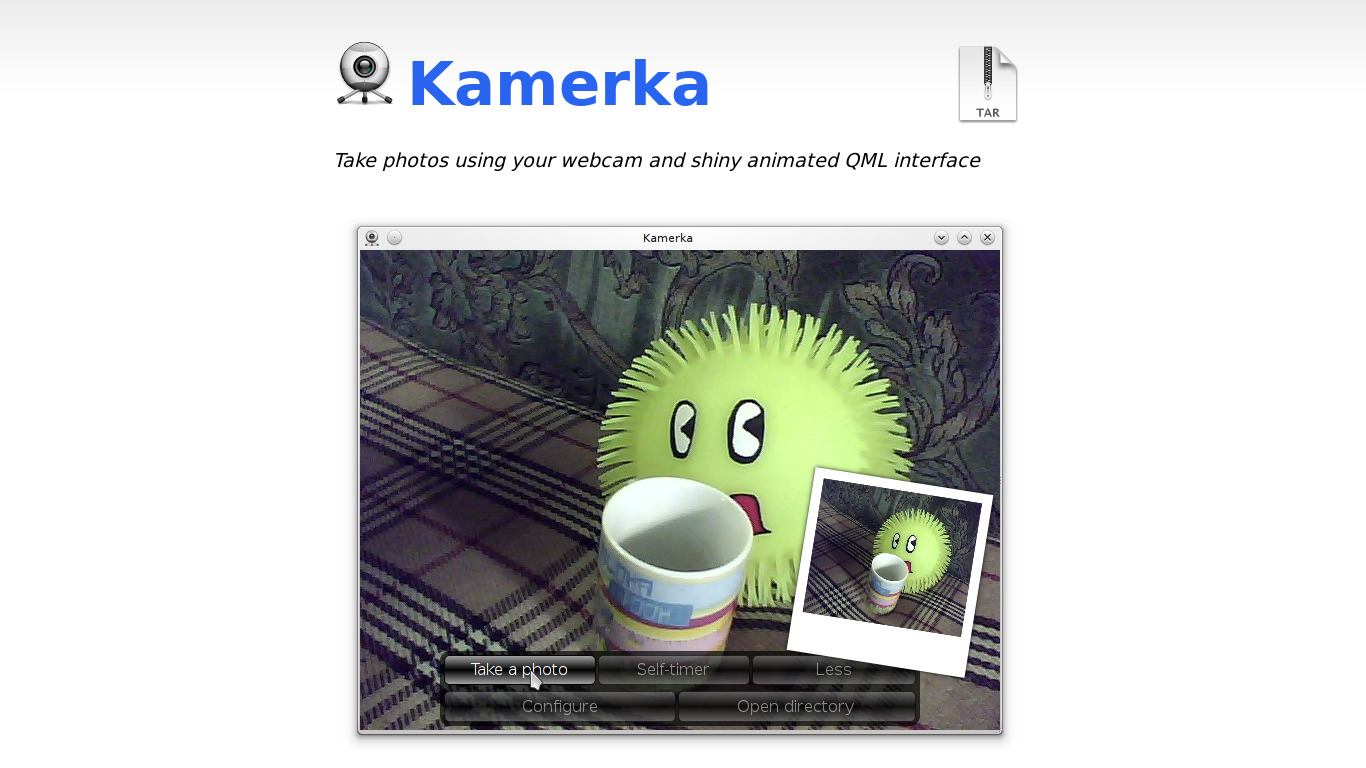Kamerka Landing page