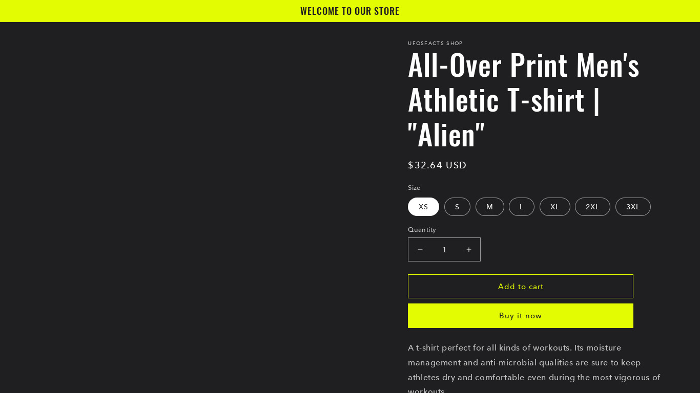 Men's Athletic T-shirt | "Alien" Landing page