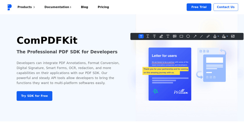 ComPDFKit PDF SDK Landing Page
