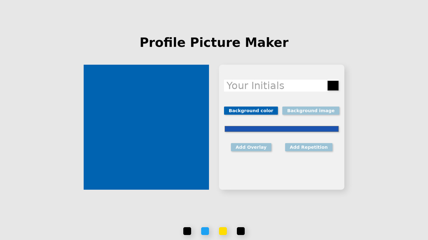 Profile Picture Maker Landing page