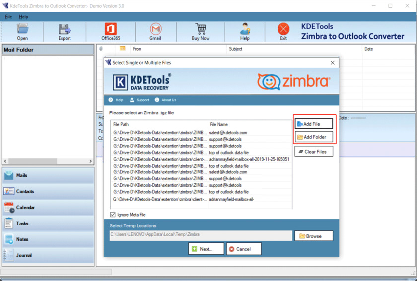 Zimbra-Converter.com Landing Page