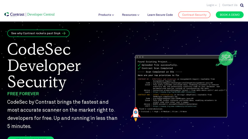 CodeSec by Contrast Landing Page