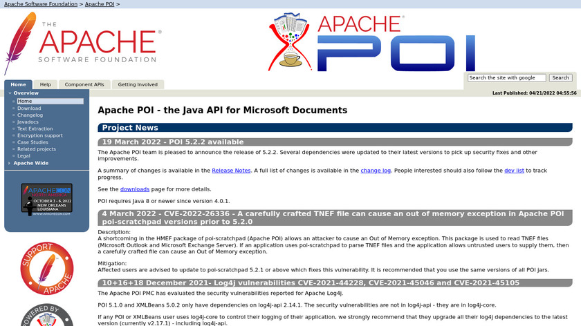 Apache POI Landing Page