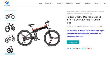 Folding Electric Mountain Bike image