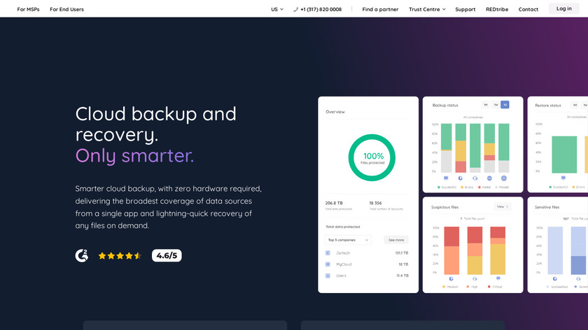 Redstor Backup and Archiving Landing Page