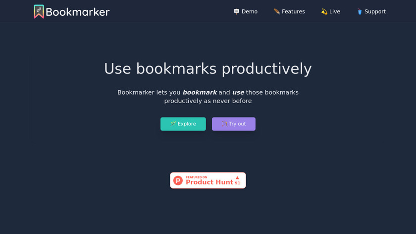 Bookmarker Landing Page