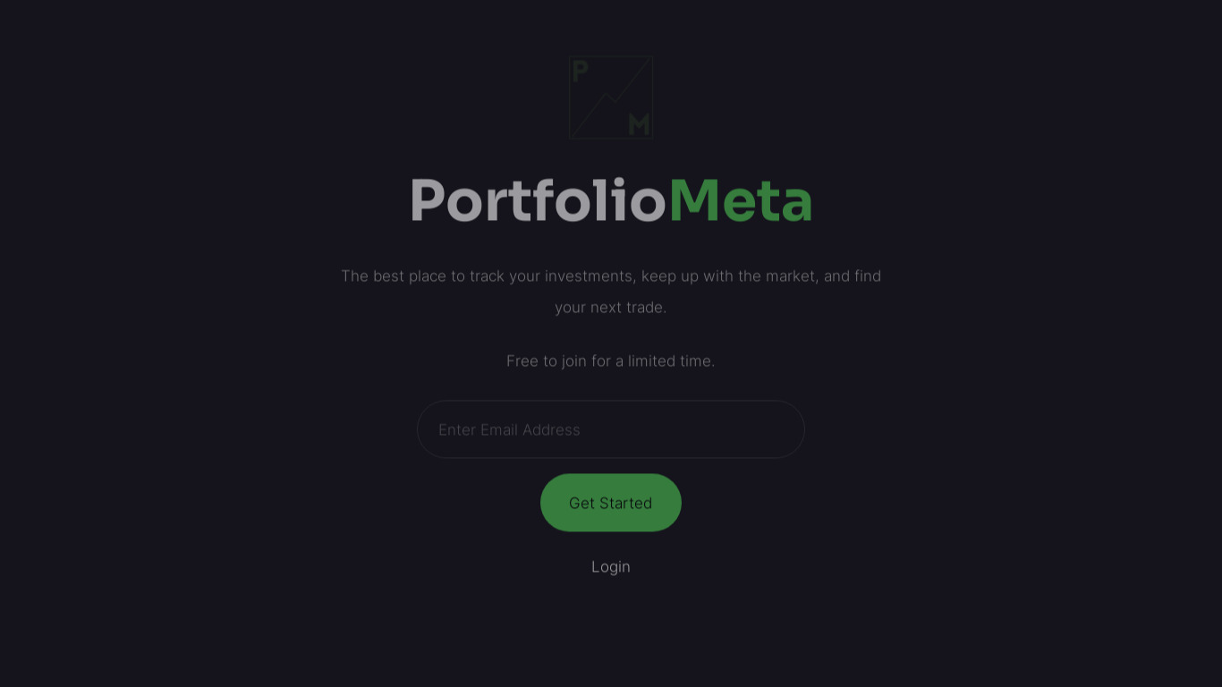 PortfolioMeta Landing page