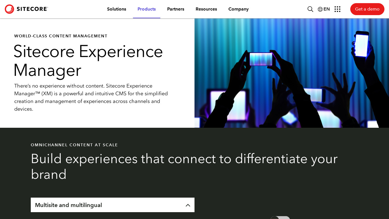Sitecore Experience Manager (XM) Landing page