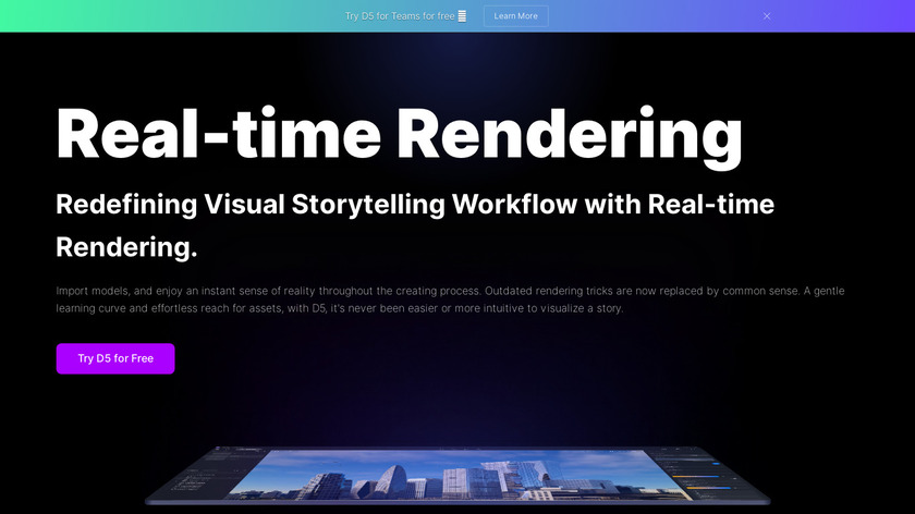 D5 Render Landing Page