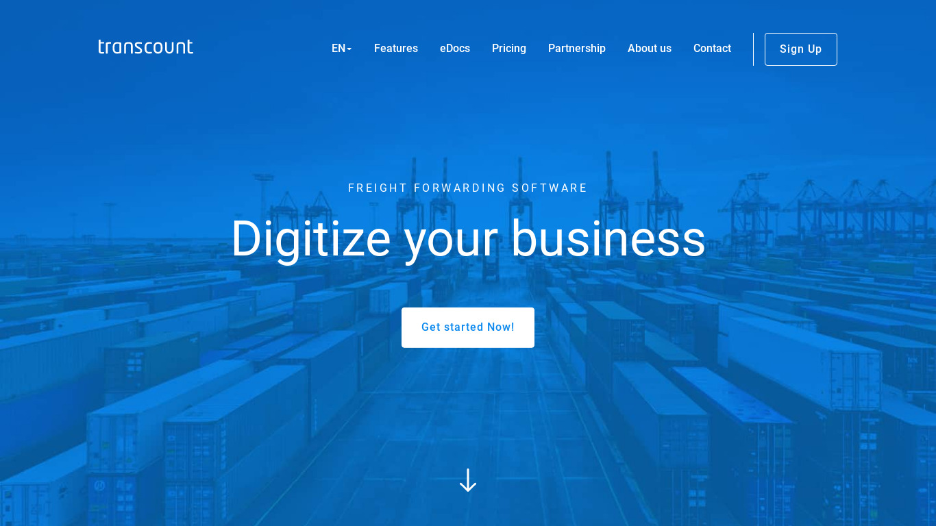 Transcount Landing page