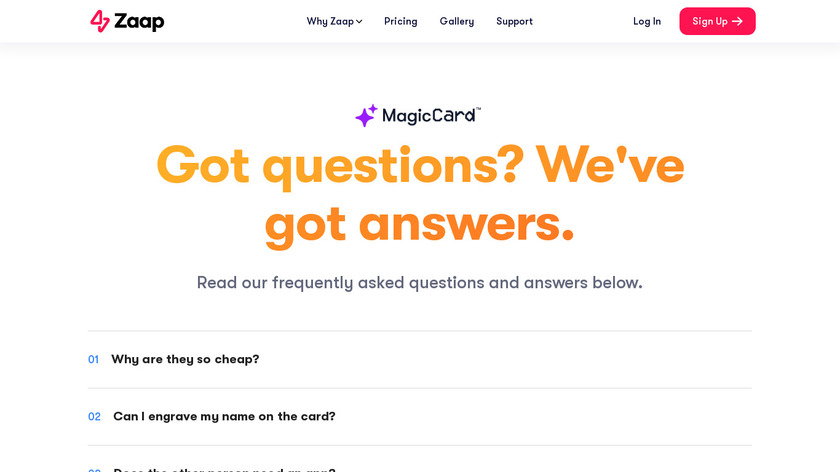 MagicCard NFC Business Card Landing Page
