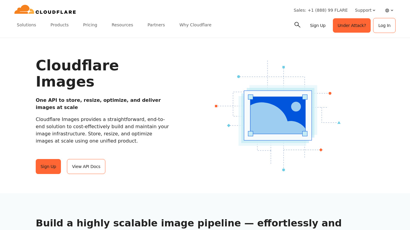 Cloudflare Images Landing page