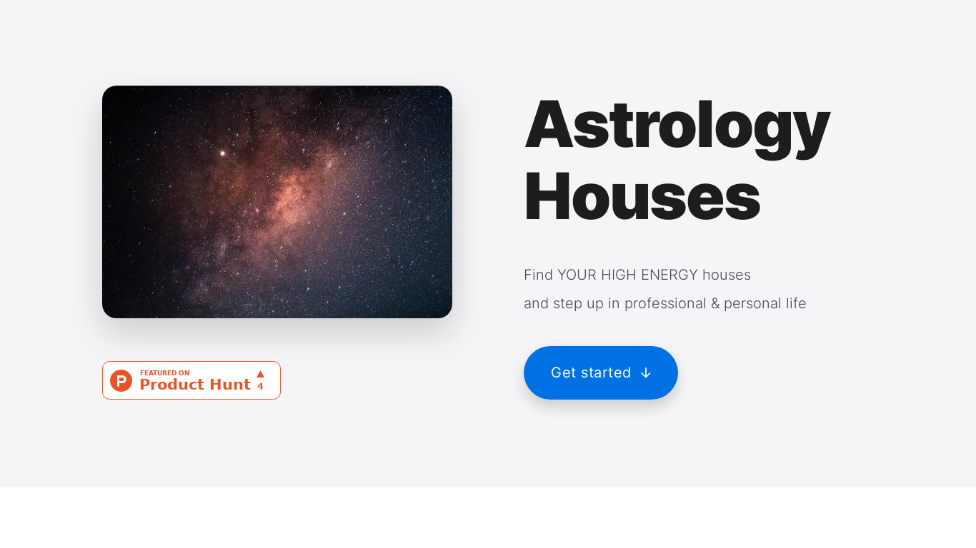 Astrology Houses Landing page