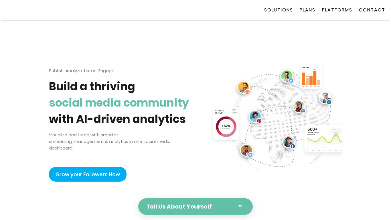 Tweepsmap Landing page