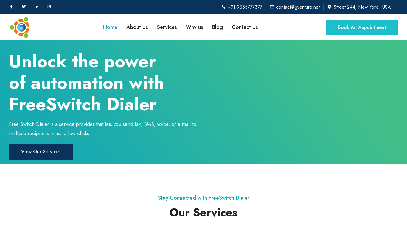Freeswitch Dialer Landing page